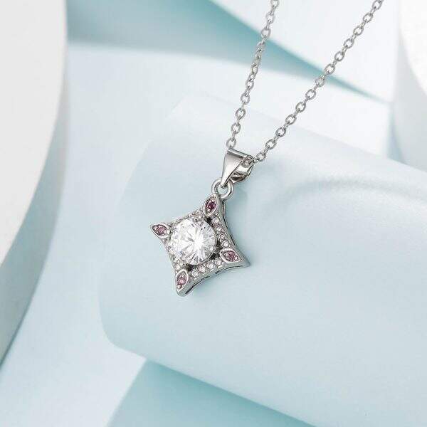 Ladies' Clover Full Diamond Necklace - Image 2