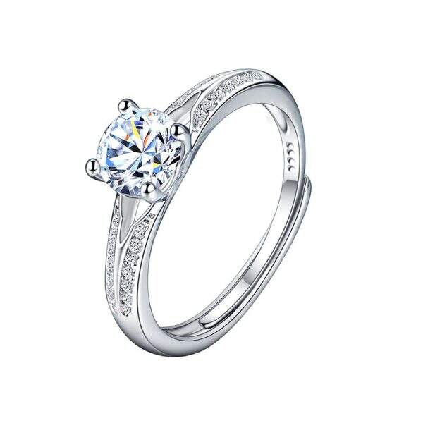 One carat moissanite diamond ring - Image 5