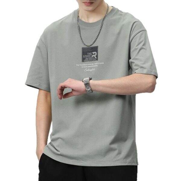 Men's pure cotton ice silk short sleeved T-shirt - Image 5
