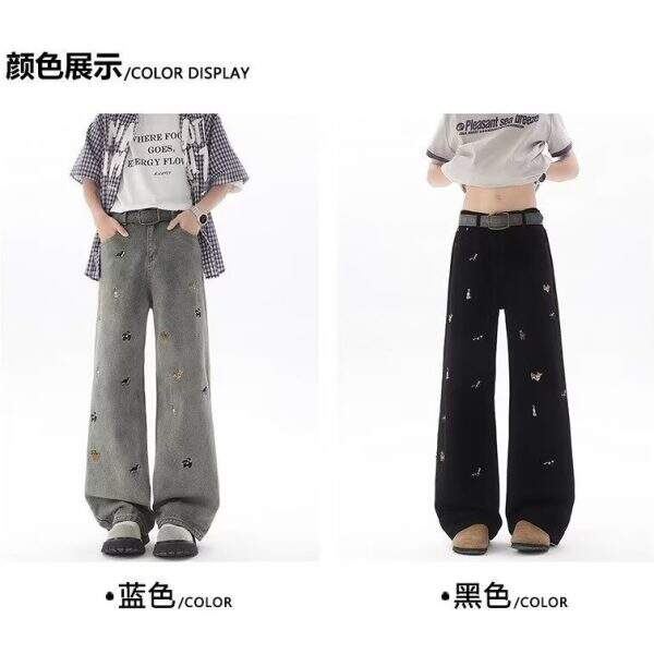 Vintage Embroidered Jeans for Men - Image 4
