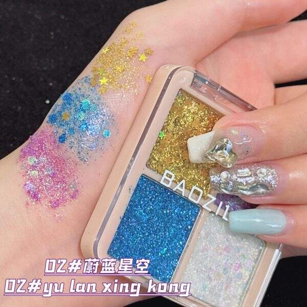 BAOZILAN four-color sequins eye shadow powder children - Image 4