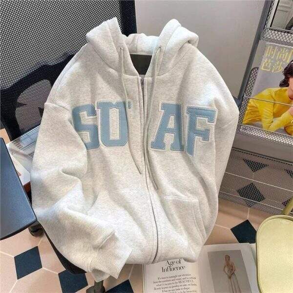 Velvet hooded sweater - Image 1
