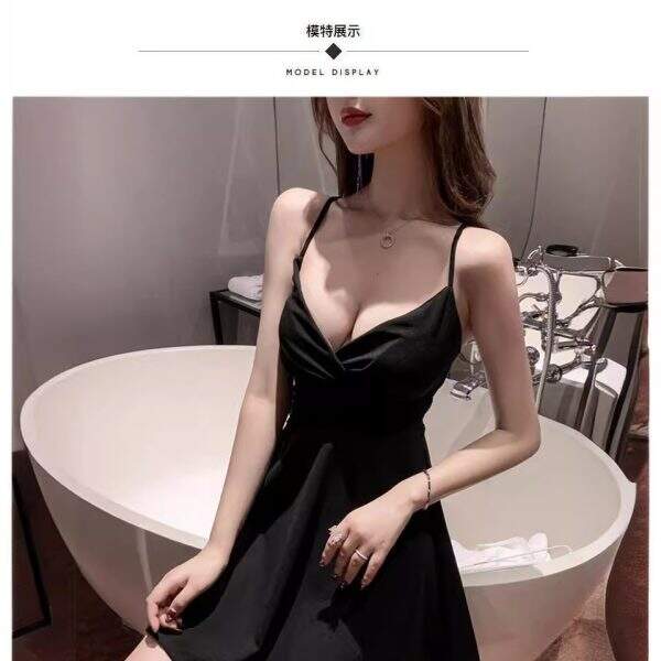 Sexy temperament dress with suspender and short skirt - Image 4