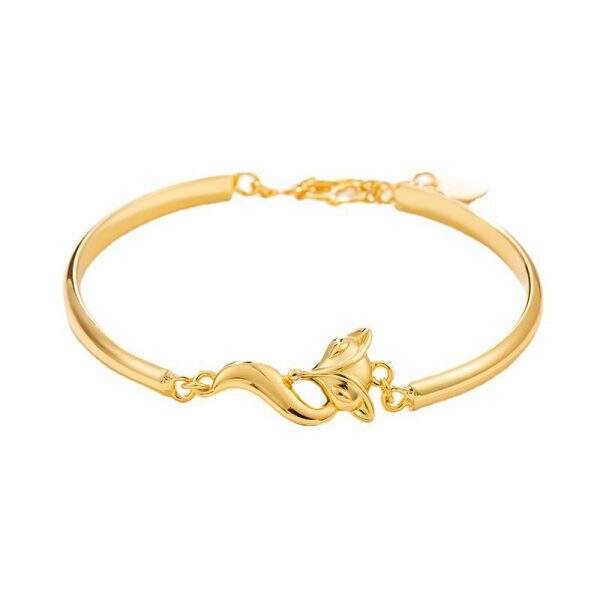 Plated 24K Golden Fox Bracelet - Image 5