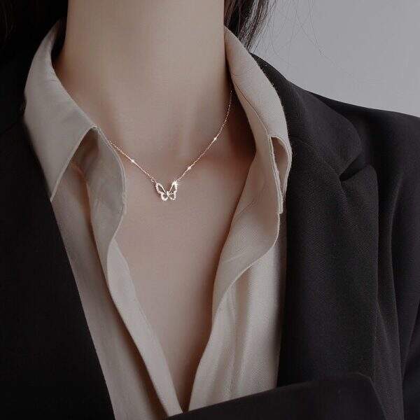 Ladies' Butterfly Diamond Necklace - Image 5