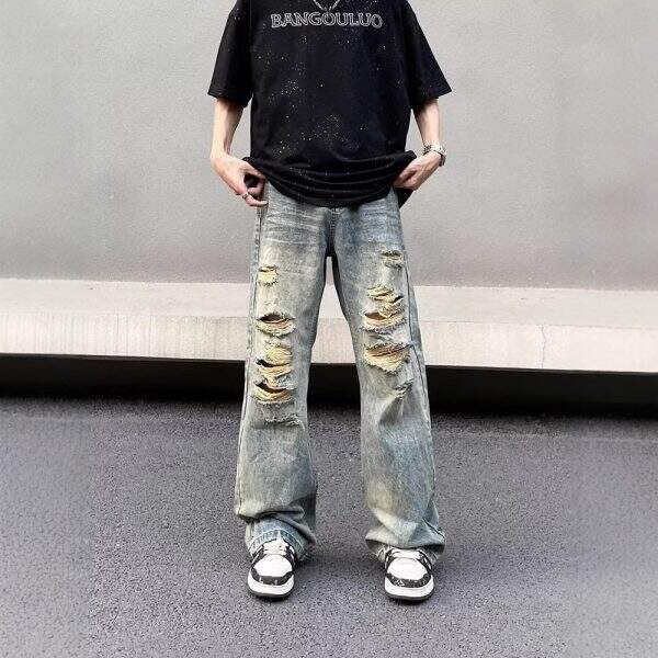 Men's washable ripped jeans - Image 4