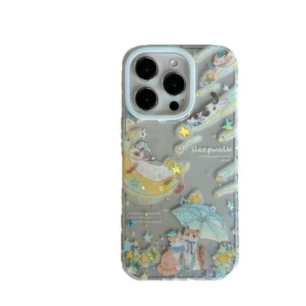 Gilded Moon Cat Apple Phone Case - Image 5