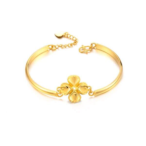 24K gold-plated clover bracelet - Image 5