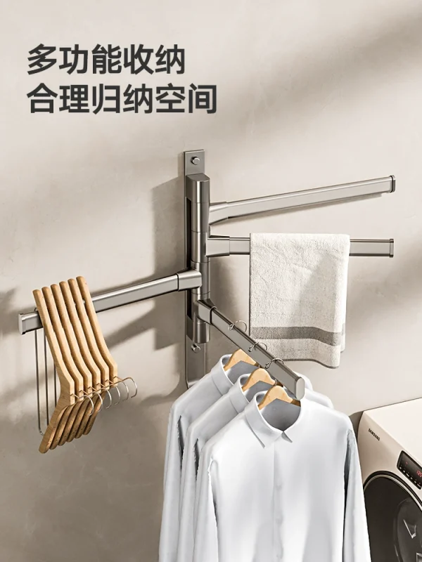 Bathroom rotating towel rack - Image 3