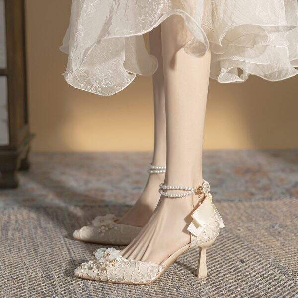 Ladies' bow high heels - Image 2