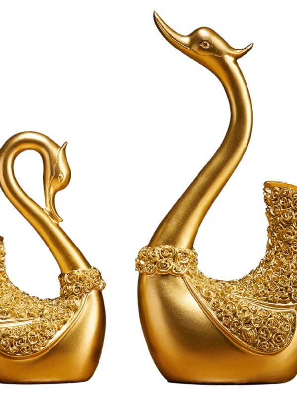 A pair of swan ornaments at the entrance of the living room - Image 5