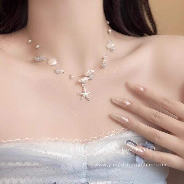 Ladies' starfish pearl necklace - Image 3