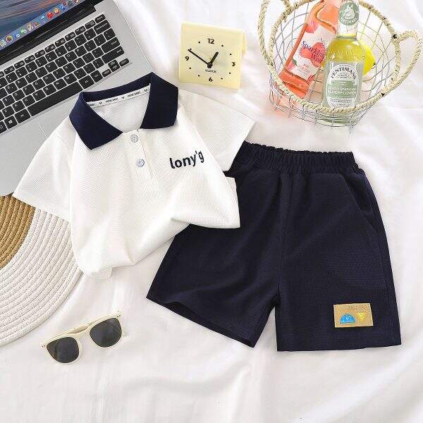 Children's short sleeved shorts set - Image 3