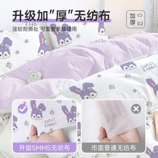 4-piece set of large disposable bed sheets - Image 3