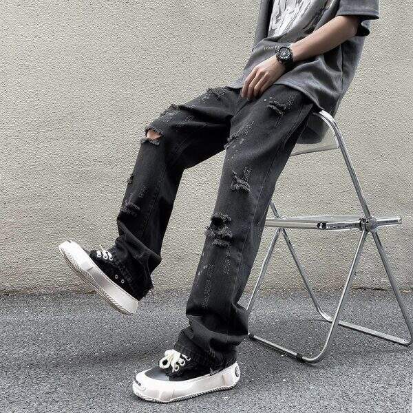 High street ripped jeans men ins - Image 3