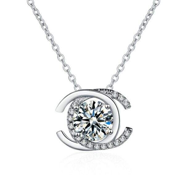 Moissanite necklace, luxurious pendant - Image 5