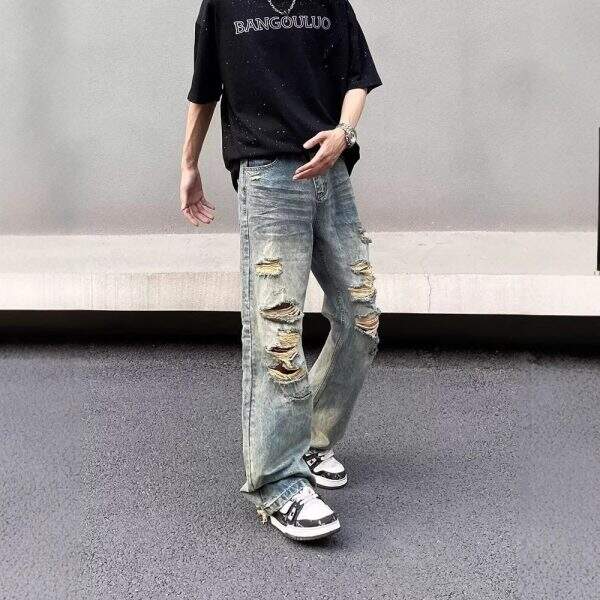 Men's washable ripped jeans - Image 2
