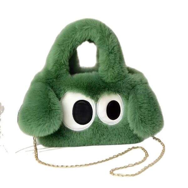 Plush bag with big eyed puppy pattern - Image 5