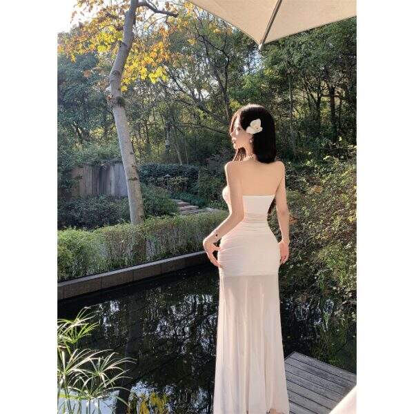 Mesh strapless dress - Image 3