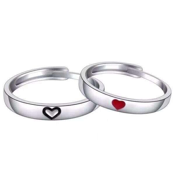 heart-shaped couple rings - Image 4