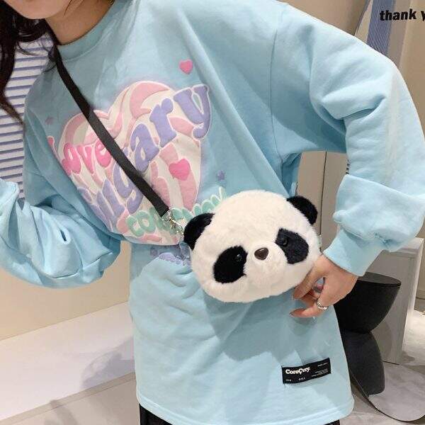 Cute plush toy panda backpack doll - Image 4