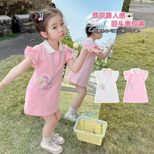 Princess Bear Cartoon Printed Short Skirt - Image 1
