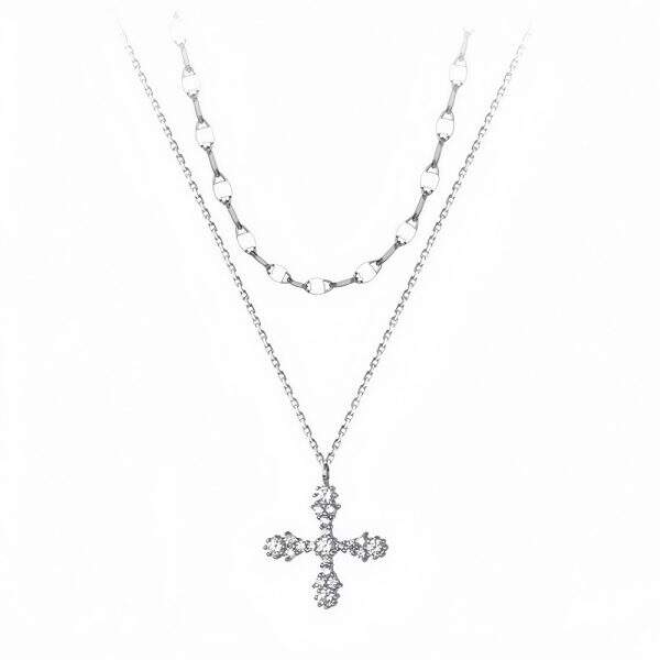 Luxury double-layer diamond necklace - Image 5