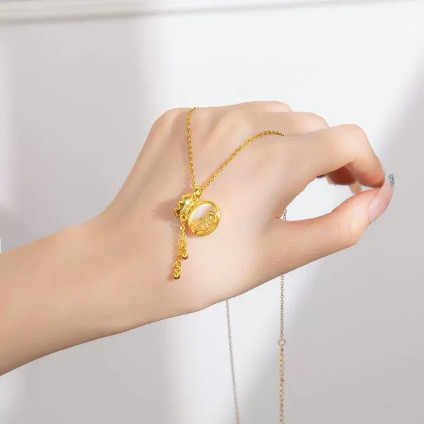 Warehouse imitation cat eye stone tassel money bag - Image 4