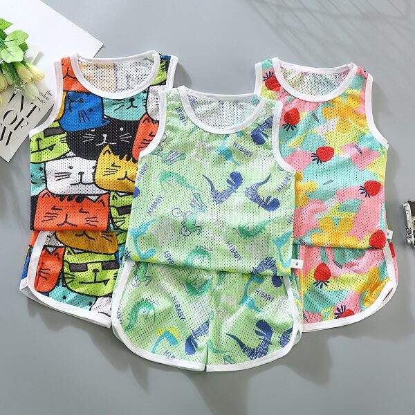 New children's hollow thin vest set - Image 3
