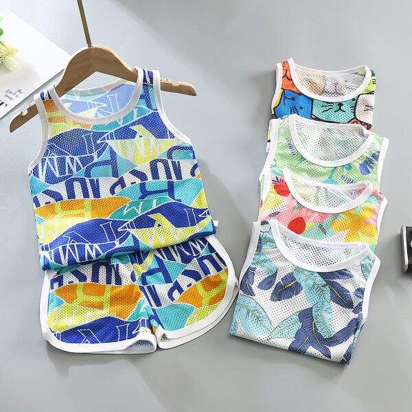 New children's hollow thin vest set - Image 1