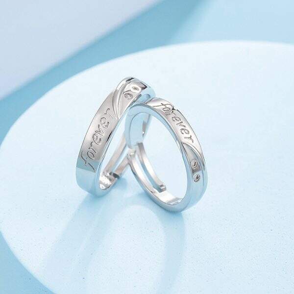 Fashion letter diamond ring - Image 2