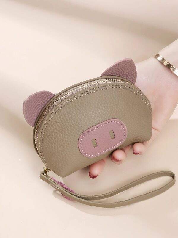 Cute Piggy Pattern Small Wallet - Image 1