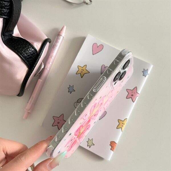 Gilded Pink Lily Apple Phone Case - Image 3