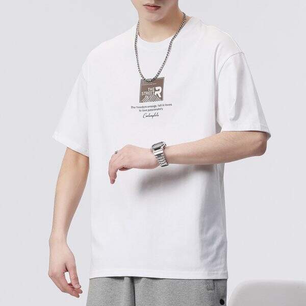 Men's pure cotton ice silk short sleeved T-shirt - Image 3