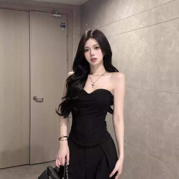 Sexy black fishbone top - Image 1