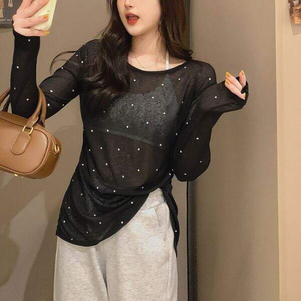 Long sleeved polka dot T-shirt - Image 4