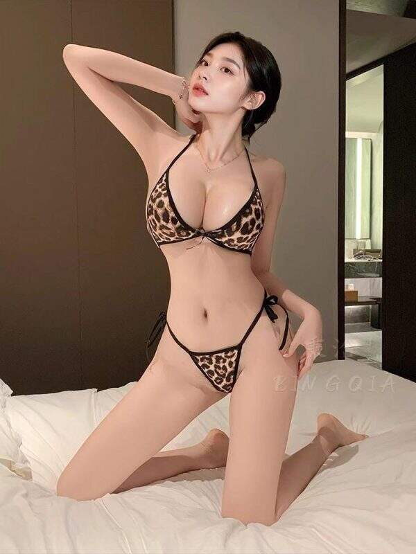 Sexy leopard print beach bikini - Image 2