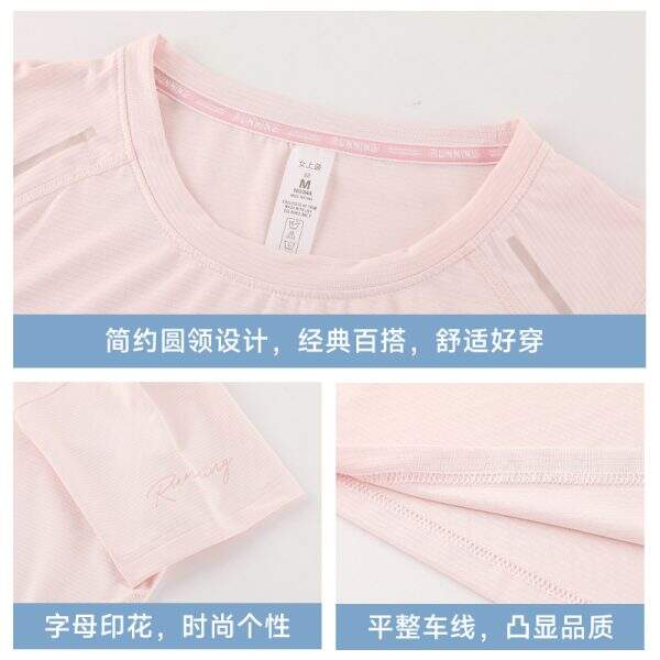 Women's short sleeved round neck running T-shirt - Image 3
