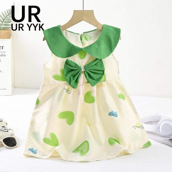 Cute girl bow dress set - Image 2